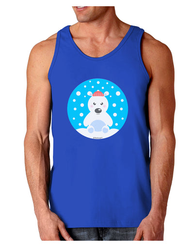 Cute Polar Bear - Christmas Dark Loose Tank Top by TooLoud-Mens Loose Tank Top-TooLoud-Royal Blue-Small-Davson Sales