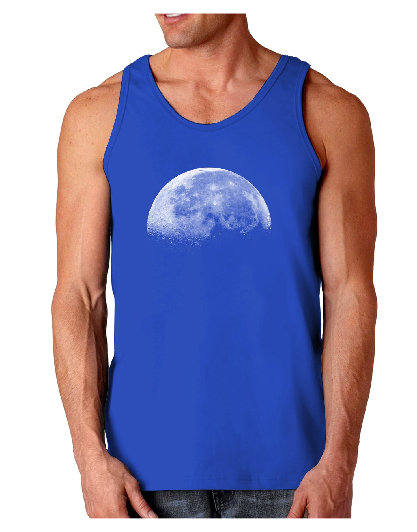 Moon of Earth Dark Loose Tank Top-Mens Loose Tank Top-TooLoud-Royal Blue-Small-Davson Sales