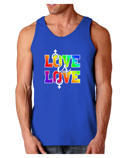 Love Is Love Lesbian Pride Dark Loose Tank Top-Mens Loose Tank Top-TooLoud-Royal Blue-Small-Davson Sales