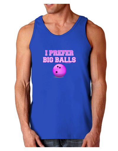 I Prefer Big Balls - Bowling Dark Loose Tank Top-Mens Loose Tank Top-TooLoud-Royal Blue-Small-Davson Sales