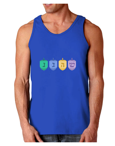 Hanukkah Dreidels Dark Loose Tank Top-Mens Loose Tank Top-TooLoud-Royal Blue-Small-Davson Sales