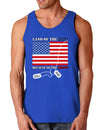 Home of the Free Because of the Brave Dark Loose Tank Top-Mens Loose Tank Top-TooLoud-Royal Blue-Small-Davson Sales