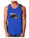 Laying Black Bear Cutout Dark Loose Tank Top-Mens Loose Tank Top-TooLoud-Royal Blue-Small-Davson Sales