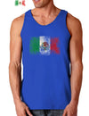 Distressed Mexican Flag Dark Loose Tank Top-Mens Loose Tank Top-TooLoud-Royal Blue-Small-Davson Sales