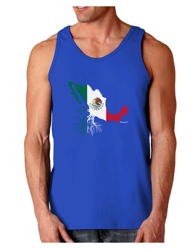 Mexican Roots - Mexico Outline Mexican Flag Dark Loose Tank Top by TooLoud-Mens Loose Tank Top-TooLoud-Royal Blue-Small-Davson Sales