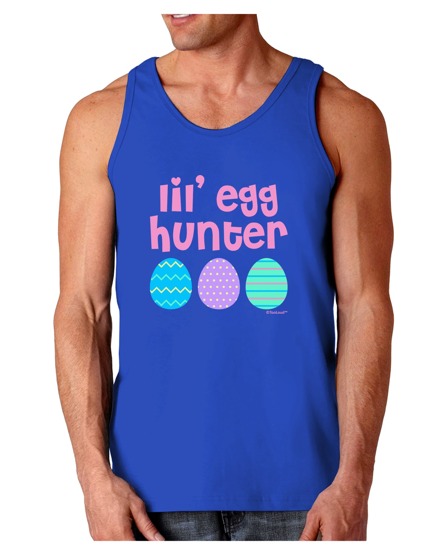 Lil' Egg Hunter - Easter - Pink Dark Loose Tank Top by TooLoud-Mens Loose Tank Top-TooLoud-Royal Blue-Small-Davson Sales