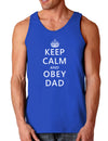 Keep Calm and Obey Dad Dark Loose Tank Top-Mens Loose Tank Top-TooLoud-Royal Blue-Small-Davson Sales