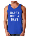 Happy Holla Days Text Dark Loose Tank Top by TooLoud-Mens Loose Tank Top-TooLoud-Royal Blue-Small-Davson Sales