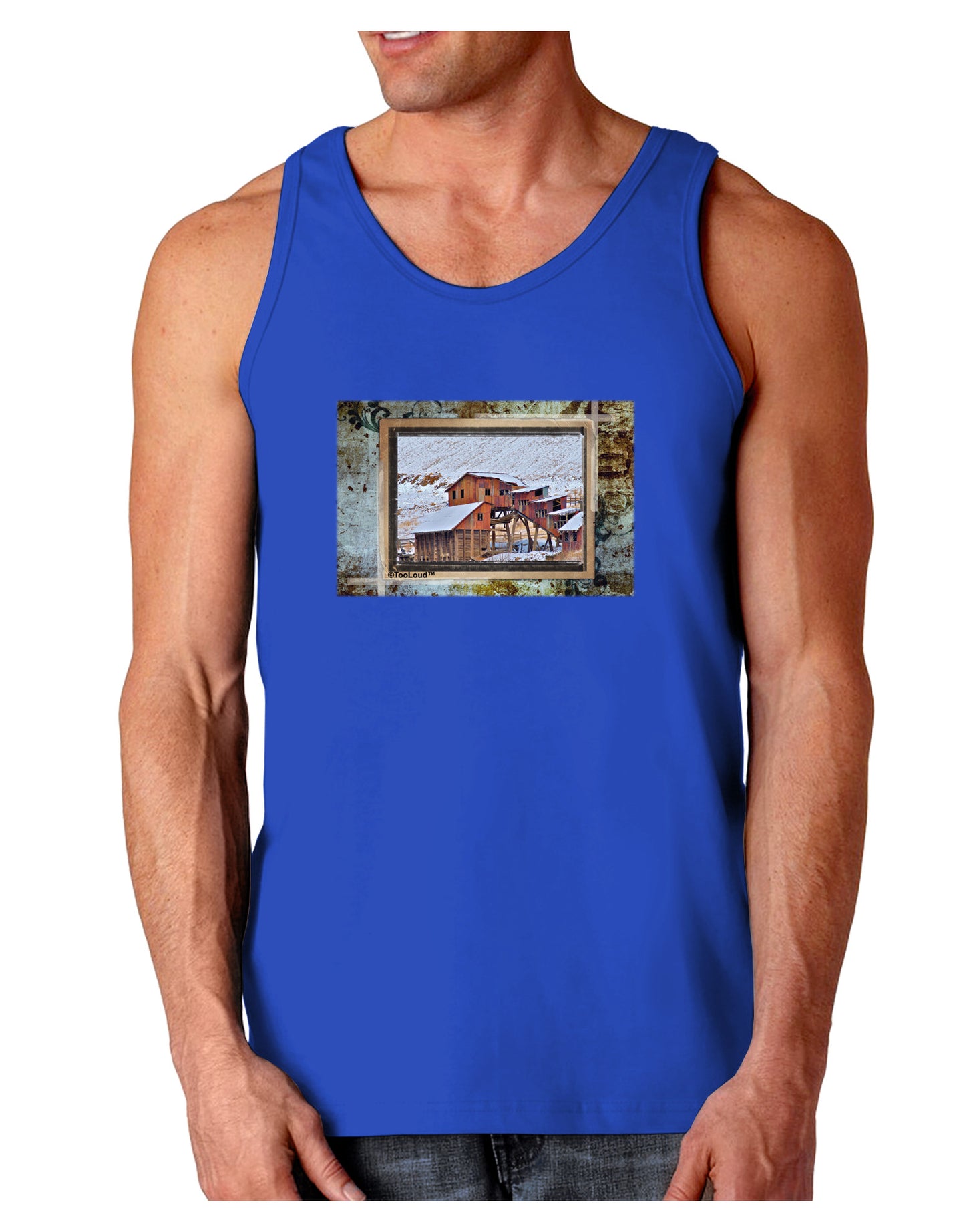 Mine Scene Colorado Dark Loose Tank Top-Mens Loose Tank Top-TooLoud-Royal Blue-Small-Davson Sales
