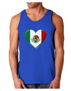 Mexican Flag Heart - Beveled Dark Loose Tank Top by TooLoud-Mens Loose Tank Top-TooLoud-Royal Blue-Small-Davson Sales