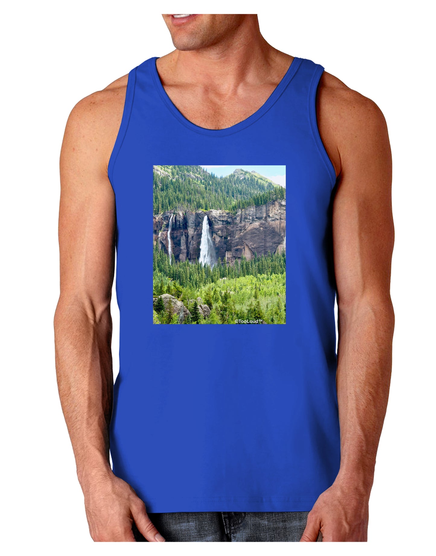 Beautiful Cliffs Nature Dark Loose Tank Top by-Mens Loose Tank Top-TooLoud-Royal Blue-Small-Davson Sales