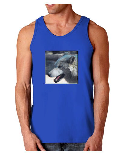 TooLoud White Wolf Face Dark Loose Tank Top-Mens Loose Tank Top-TooLoud-Royal Blue-Small-Davson Sales