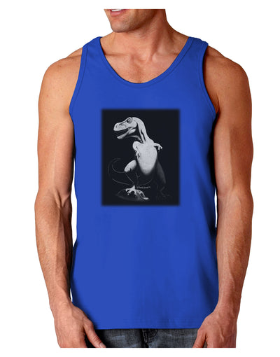 Tyrannosaurus Rex Design - Grayscale Dark Loose Tank Top by TooLoud-Mens Loose Tank Top-TooLoud-Royal Blue-Small-Davson Sales