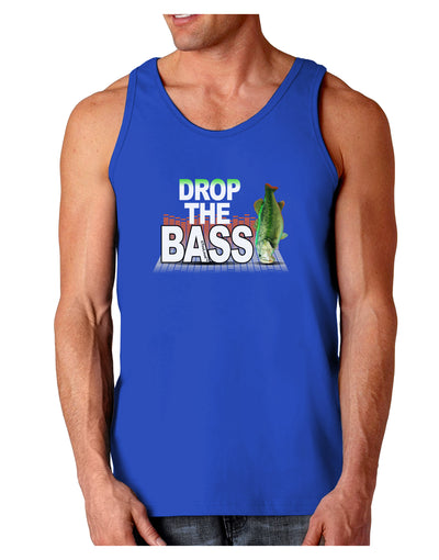 Drop The Bass Fish Dark Loose Tank Top-Mens Loose Tank Top-TooLoud-Royal Blue-Small-Davson Sales