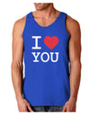 I Heart You Dark Loose Tank Top-Mens Loose Tank Top-TooLoud-Royal Blue-Small-Davson Sales