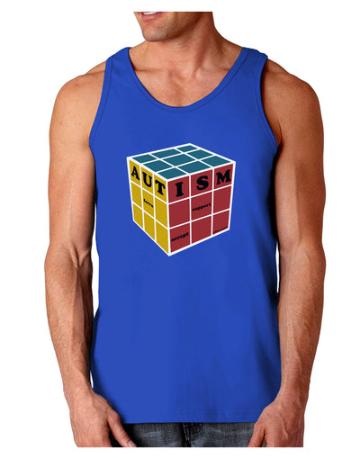 Autism Awareness - Cube Color Dark Loose Tank Top-Mens Loose Tank Top-TooLoud-Royal Blue-Small-Davson Sales