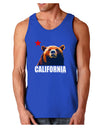 California Republic Design - Grizzly Bear and Star Dark Loose Tank Top by TooLoud-Mens Loose Tank Top-TooLoud-Royal Blue-Small-Davson Sales