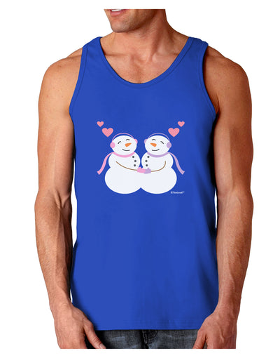 Cute Snowwoman Couple Dark Loose Tank Top by TooLoud-Mens Loose Tank Top-TooLoud-Royal Blue-Small-Davson Sales