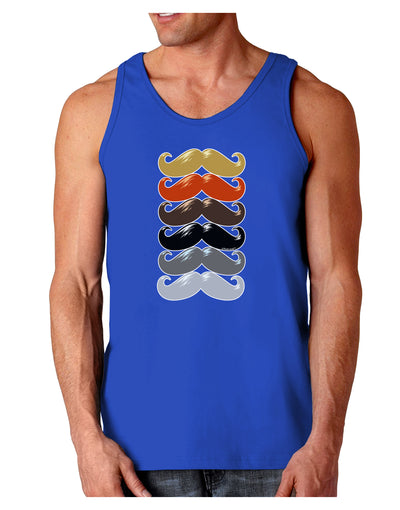 Natural Mustache Rainbow Dark Loose Tank Top-Mens Loose Tank Top-TooLoud-Royal Blue-Small-Davson Sales