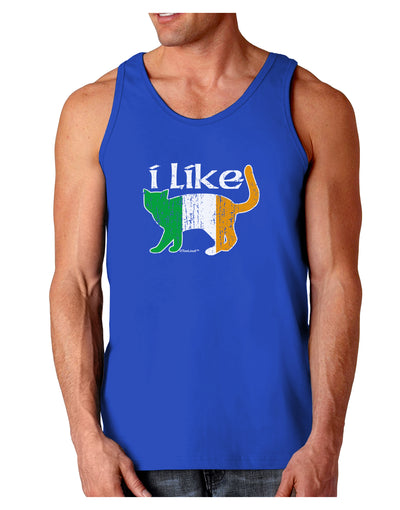 I Like Irish Cat Silhouette Dark Loose Tank Top by TooLoud-Mens Loose Tank Top-TooLoud-Royal Blue-Small-Davson Sales