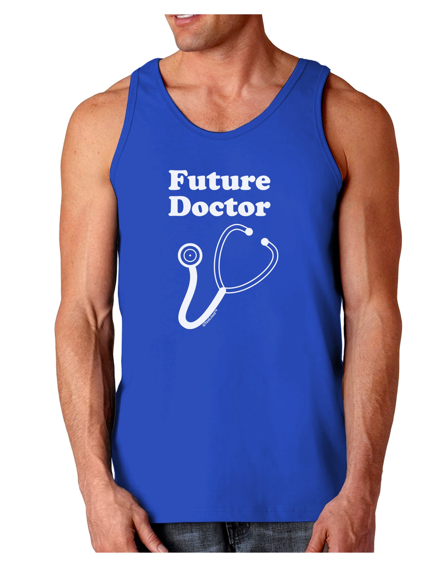 Future Doctor Dark Loose Tank Top-Mens Loose Tank Top-TooLoud-Royal Blue-Small-Davson Sales