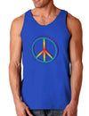 Rainbow Peace Dark Loose Tank Top-Mens Loose Tank Top-TooLoud-Royal Blue-Small-Davson Sales