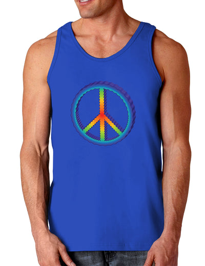 Rainbow Peace Dark Loose Tank Top-Mens Loose Tank Top-TooLoud-Royal Blue-Small-Davson Sales