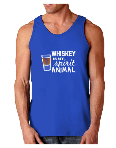 TooLoud Whiskey Is My Spirit Animal Dark Loose Tank Top-Mens Loose Tank Top-TooLoud-Royal Blue-Small-Davson Sales