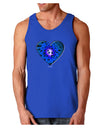 Water Droplet Heart Blue Dark Loose Tank Top by TooLoud-Mens Loose Tank Top-TooLoud-Royal Blue-Small-Davson Sales