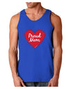 Proud Mom Heart Dark Loose Tank Top-Mens Loose Tank Top-TooLoud-Royal Blue-Small-Davson Sales