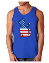 Patriotic Cat Design Dark Loose Tank Top by TooLoud-Mens Loose Tank Top-TooLoud-Royal Blue-Small-Davson Sales