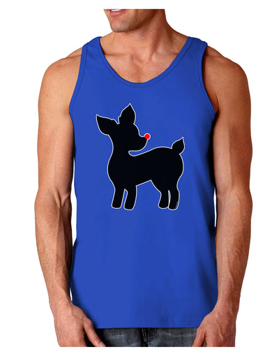 Cute Rudolph Silhouette - Christmas Dark Loose Tank Top by TooLoud-Mens Loose Tank Top-TooLoud-Royal Blue-Small-Davson Sales