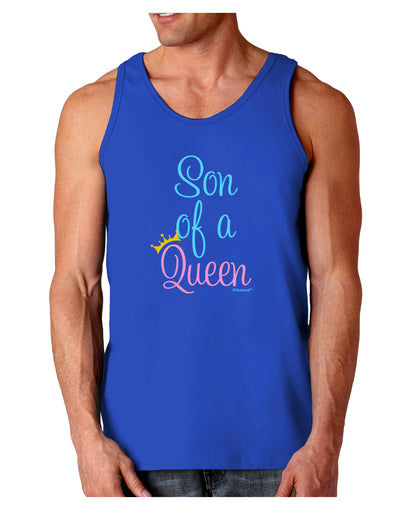 Son of a Queen - Matching Mom and Son Design Dark Loose Tank Top by TooLoud-Mens Loose Tank Top-TooLoud-Royal Blue-Small-Davson Sales