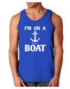 I'm on a BOAT Dark Loose Tank Top-Mens Loose Tank Top-TooLoud-Royal Blue-Small-Davson Sales