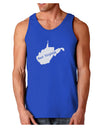 West Virginia - United States Shape Dark Loose Tank Top-Mens Loose Tank Top-TooLoud-Royal Blue-Small-Davson Sales