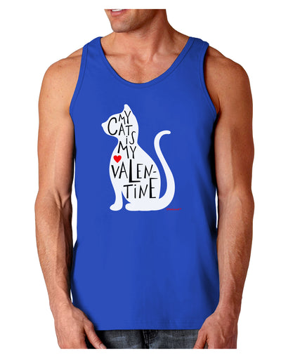 My Cat Is My Valentine Dark Loose Tank Top by TooLoud-Mens Loose Tank Top-TooLoud-Royal Blue-Small-Davson Sales