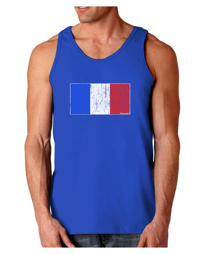 French Flag - France Distressed Dark Loose Tank Top by TooLoud-Mens Loose Tank Top-TooLoud-Royal Blue-Small-Davson Sales