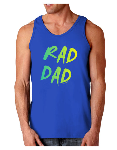 Rad Dad Design - 80s Neon Dark Loose Tank Top-Mens Loose Tank Top-TooLoud-Royal Blue-Small-Davson Sales