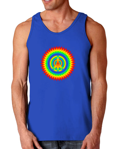 Psychedelic Peace Dark Loose Tank Top-Mens Loose Tank Top-TooLoud-Royal Blue-Small-Davson Sales