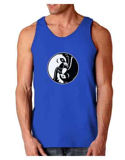 TooLoud Yin Yang Chicken Dark Loose Tank Top-Mens Loose Tank Top-TooLoud-Royal Blue-Small-Davson Sales