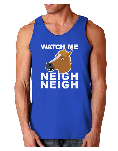 Watch Me Neigh Neigh Dark Loose Tank Top-Mens Loose Tank Top-TooLoud-Royal Blue-Small-Davson Sales