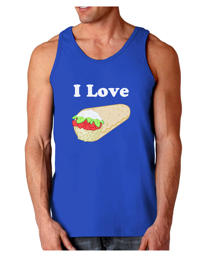 I Love Burritos - Funny Food Dark Loose Tank Top-Mens Loose Tank Top-TooLoud-Royal Blue-Small-Davson Sales