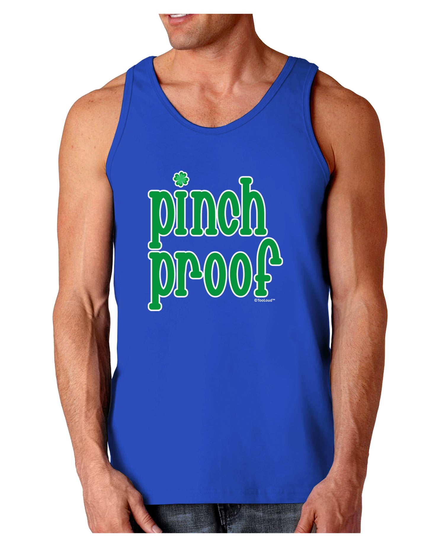 Pinch Proof - St. Patrick's Day Dark Loose Tank Top by TooLoud-Mens Loose Tank Top-TooLoud-Royal Blue-Small-Davson Sales