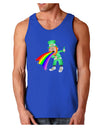 Puking Rainbow Leprechaun Dark Loose Tank Top-Mens Loose Tank Top-TooLoud-Royal Blue-Small-Davson Sales