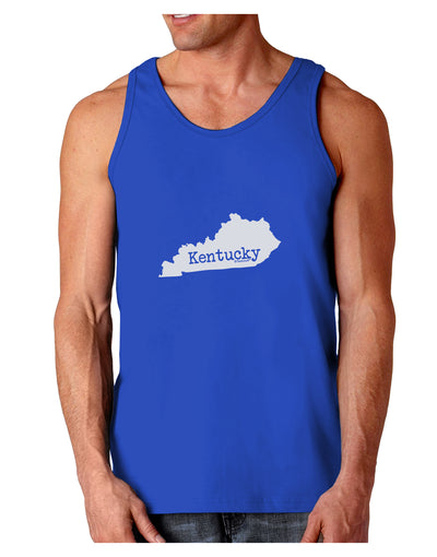 Kentucky - United States Shape Dark Loose Tank Top by TooLoud-Mens Loose Tank Top-TooLoud-Royal Blue-Small-Davson Sales