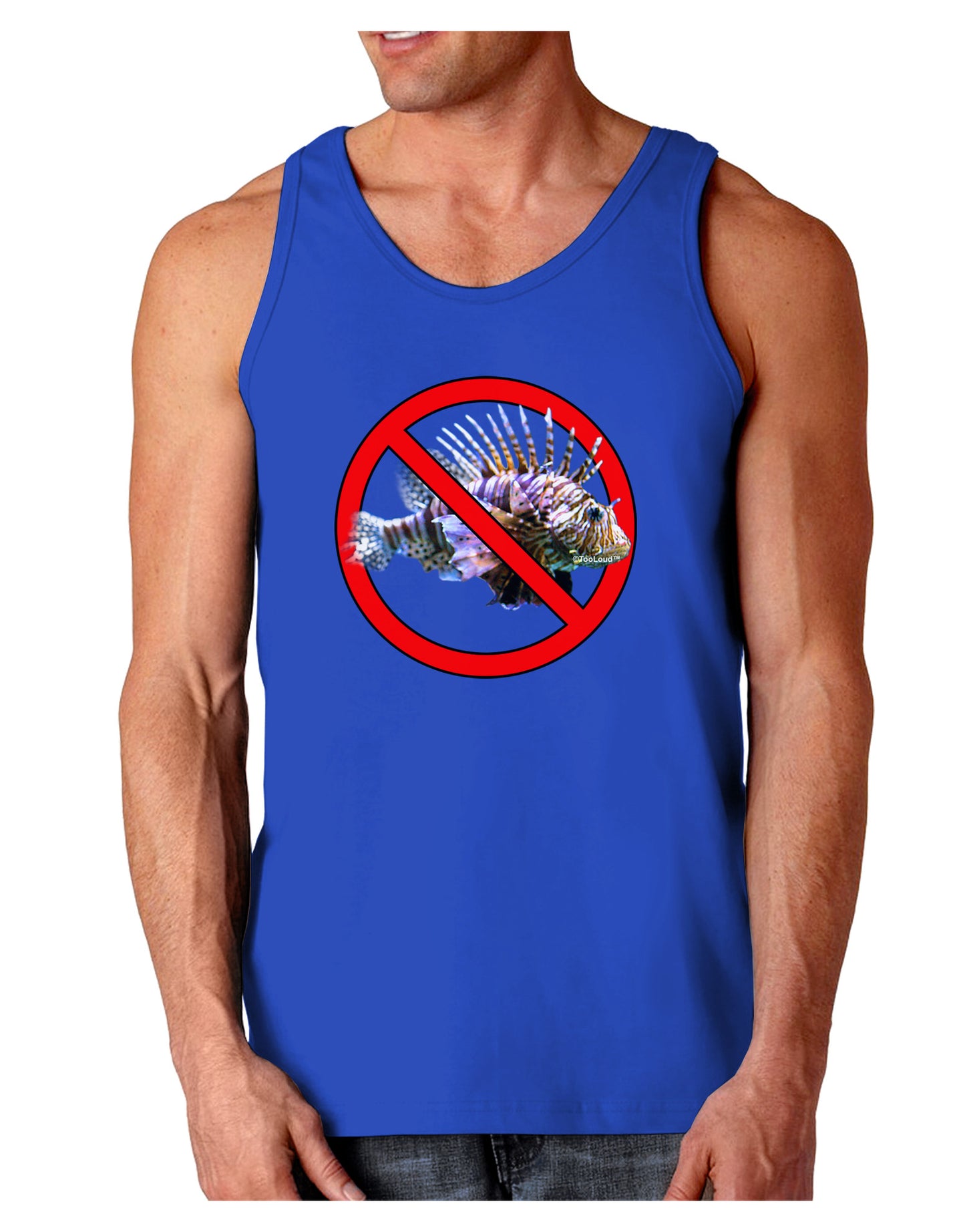 No Lionfish Dark Loose Tank Top-Mens Loose Tank Top-TooLoud-Royal Blue-Small-Davson Sales