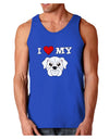 I Heart My - Cute Bulldog - White Dark Loose Tank Top by TooLoud-Mens Loose Tank Top-TooLoud-Royal Blue-Small-Davson Sales