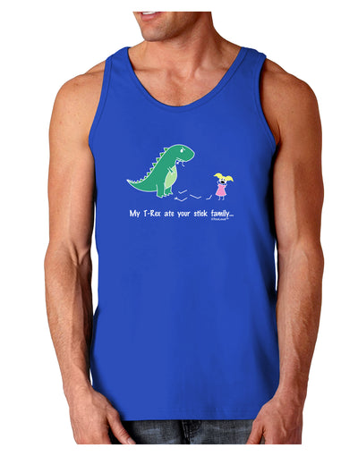 My T-Rex Ate Your Stick Family - Color Dark Loose Tank Top by TooLoud-Mens Loose Tank Top-TooLoud-Royal Blue-Small-Davson Sales