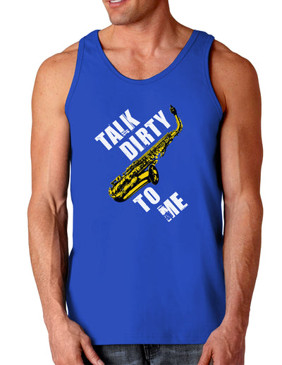 Talk Dirty To Me Saxophone Dark Loose Tank Top-Mens Loose Tank Top-TooLoud-Royal Blue-Small-Davson Sales