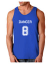 Reindeer Jersey - Dancer 8 Dark Loose Tank Top-Mens Loose Tank Top-TooLoud-Royal Blue-Small-Davson Sales